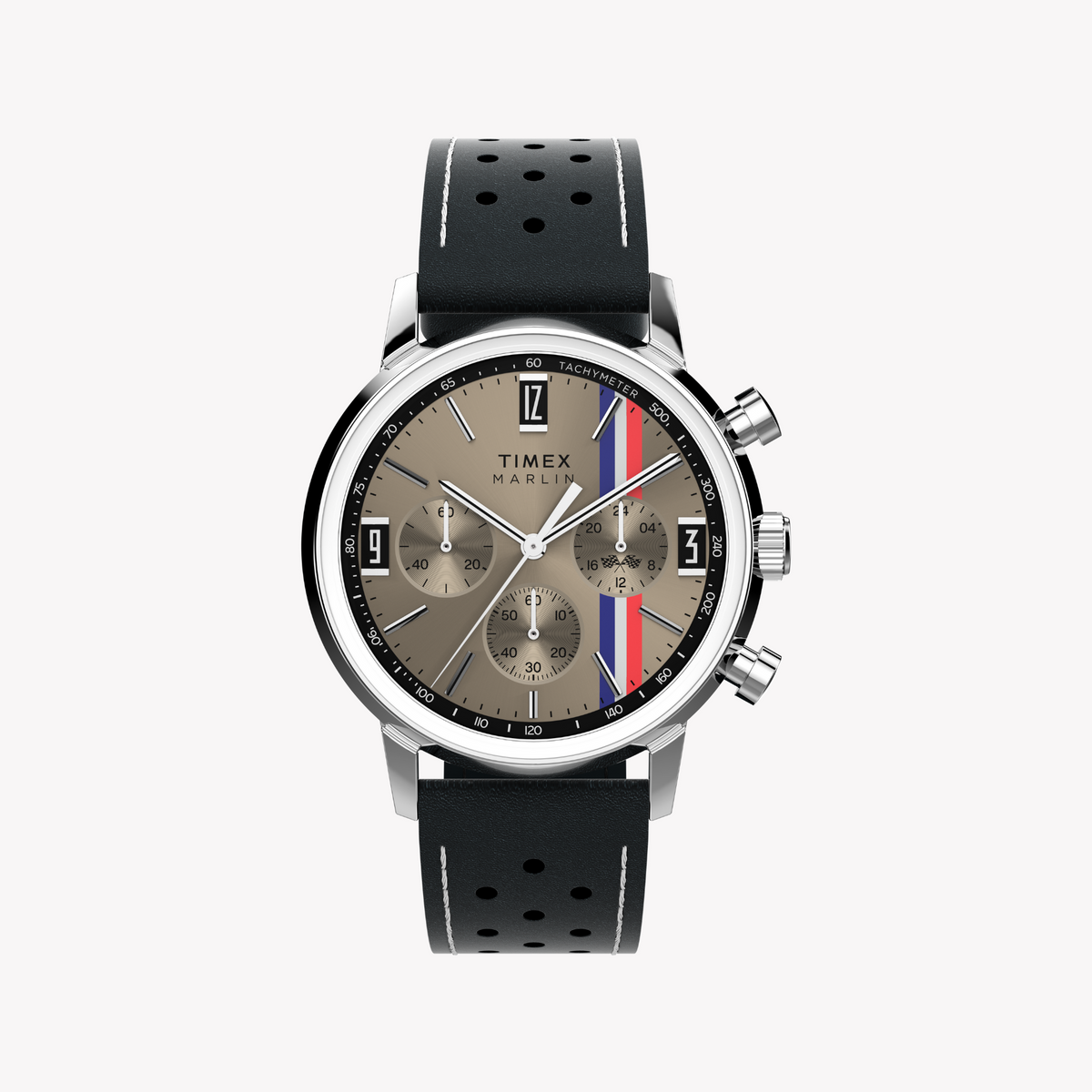 Timex Men's Silver/Black, Stainless/Leather | Tw2w98900 by TIMEX