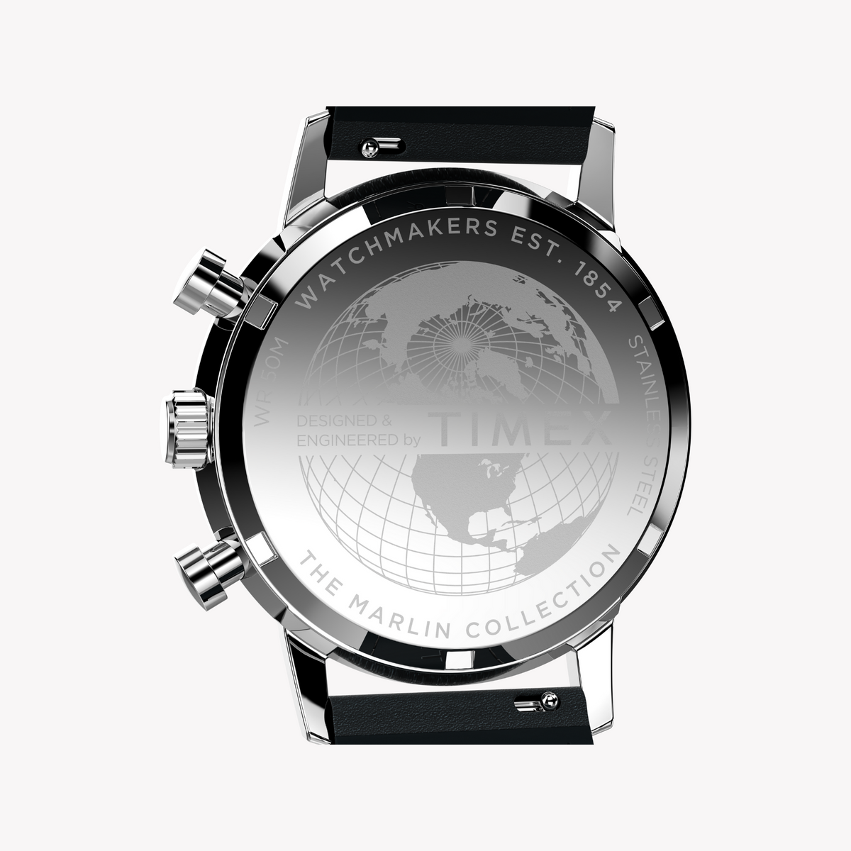 Timex Men's Silver/Black, Stainless/Leather | Tw2w98900 by TIMEX