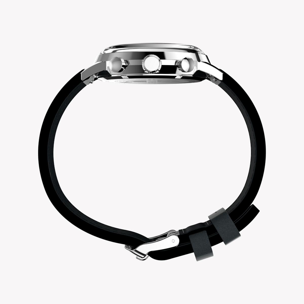 Timex Men's Silver/Black, Stainless/Leather | Tw2w98900 by TIMEX