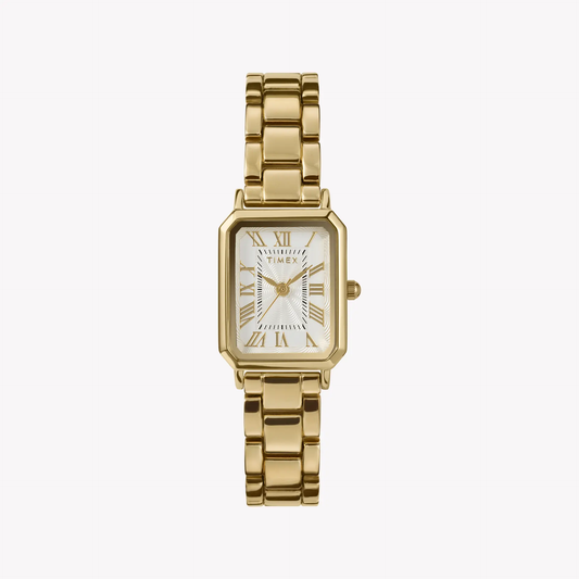 Timex Women's Gold Alloy Watch, Gold/White | Model Tw2y01200 by TIMEX