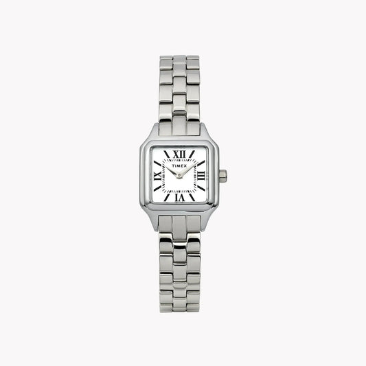 Addison Silver-Tone Case & Bracelet White Dial TW2Y23800 | Men's Watch by TIMEX