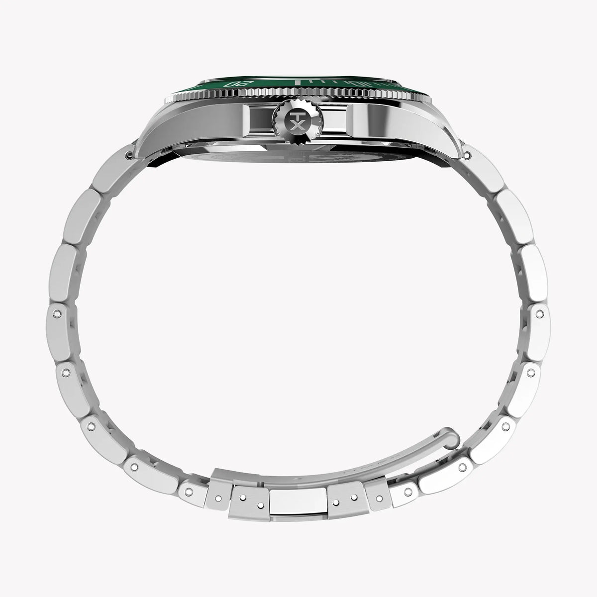 Timex Men's Silver-Tone Stainless Steel, Green Dial | TW2Y33200 by TIMEX