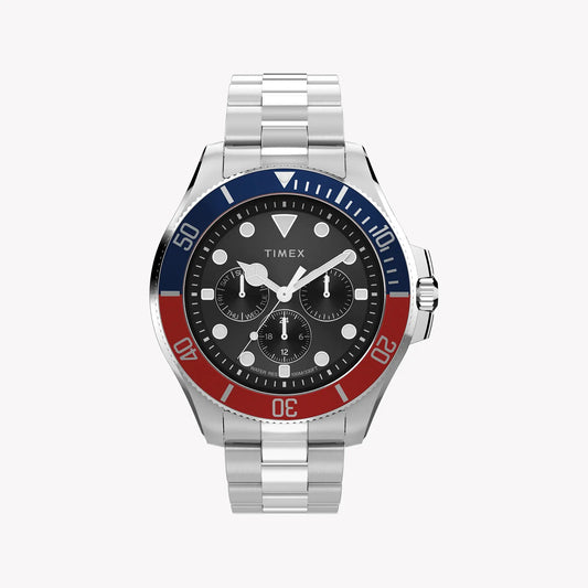 TIMEX Men's Stainless Steel Silver-Tone, Black | TW2Y33300 by TIMEX