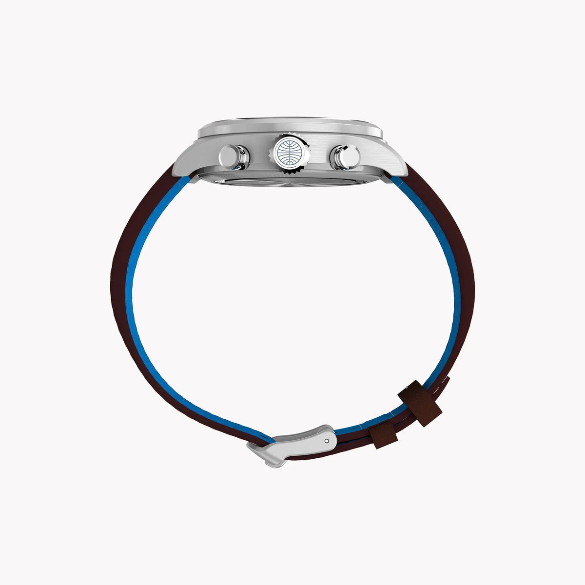 Waterbury ACE Pan Am S.E. Chrono SST Silver Dial Brown Leather Strap | TW2Y38700 by TIMEX