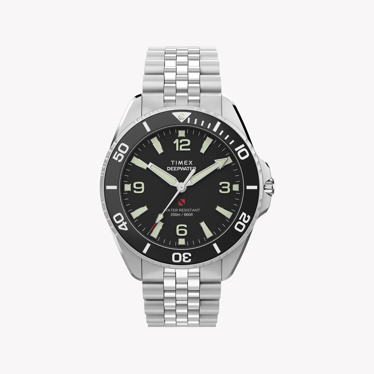 TIMEX Men's SS Silver-Tone, Black Dial | TW2Y64500 by TIMEX
