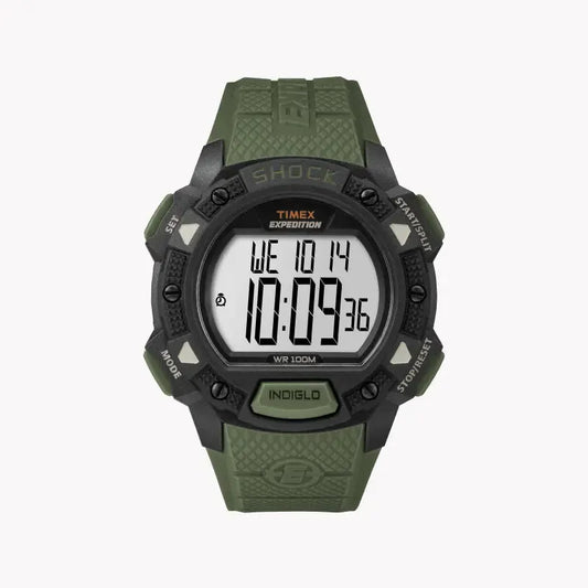 Timex Men's Green Resin Watch, Digital Dial | Tw4b09300 by TIMEX