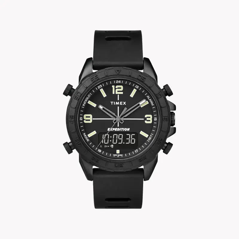 Timex Men's Black Silicone Watch, Brass Case | Tw4b17000 by TIMEX