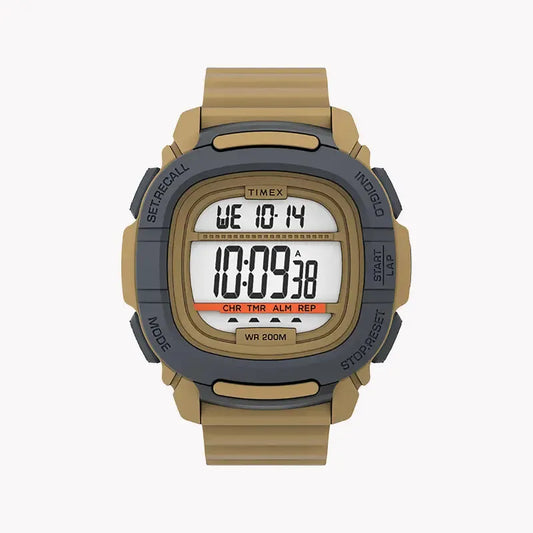 Timex Men's Tan Silicone Watch, Digital Dial | Tw5m35900 by TIMEX