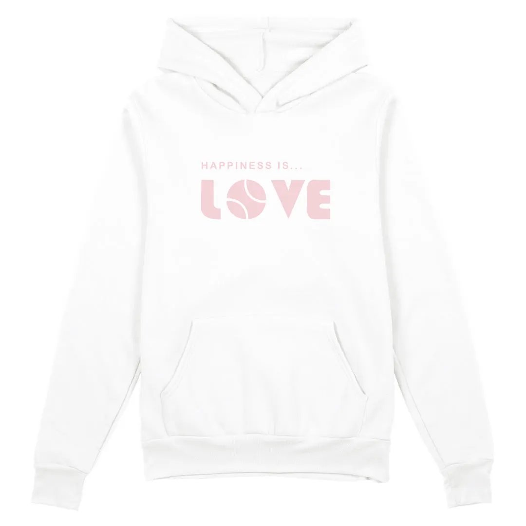 Unisex Tennis Love Hoodie, White by Tennis Collection