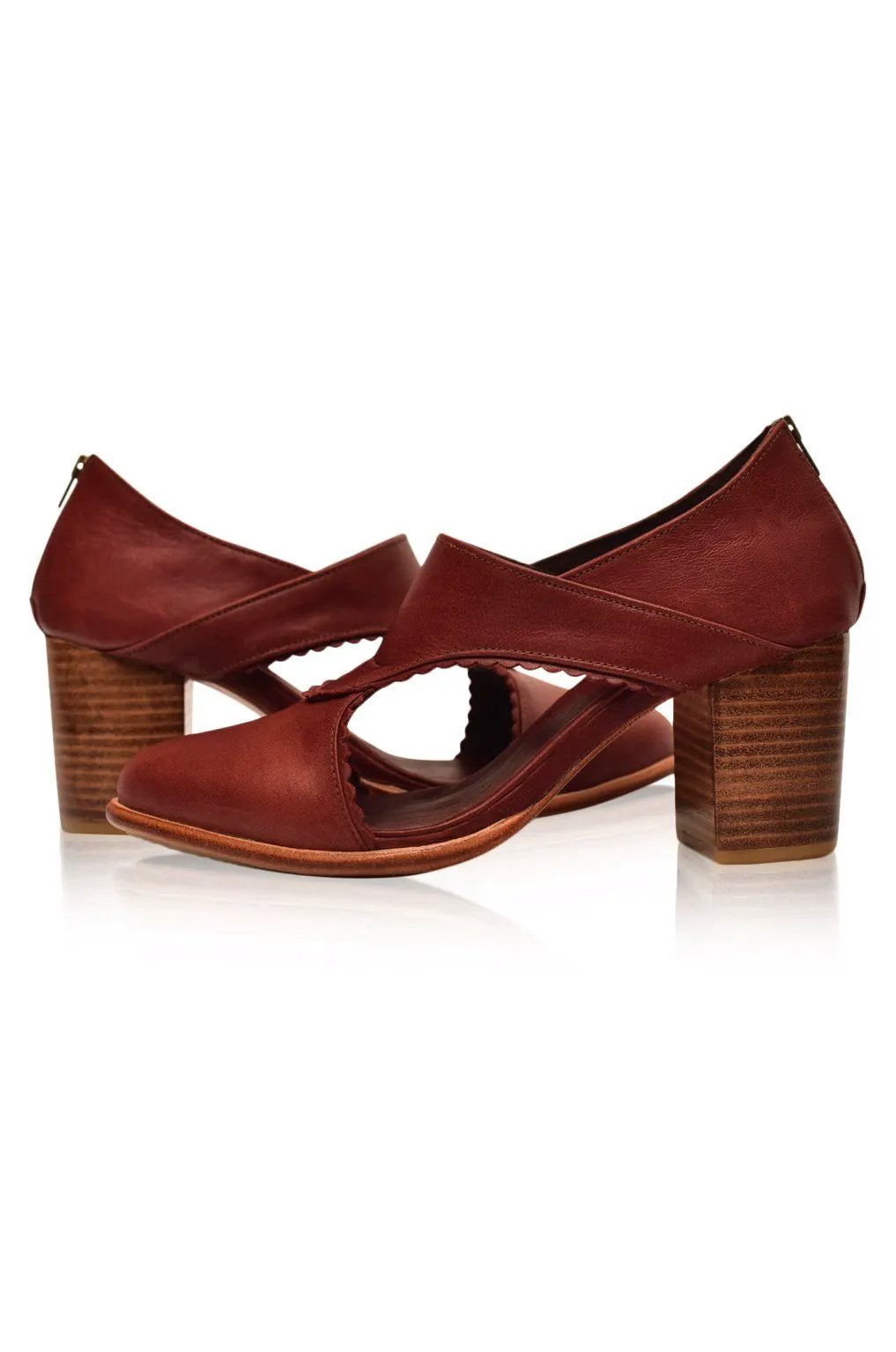 Rain Kiss Leather Heel Booties by ELF