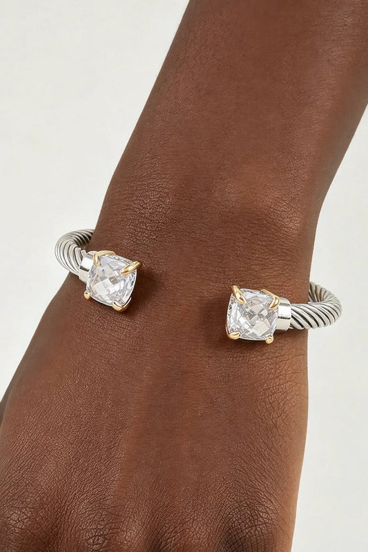 Women's Cuff Bracelet Open Cubic Twisted BYMANYC ® New York CONTEMPORARY GEOMETRIC BRAIDED BANGLES - New Collection by BYMANYC New York