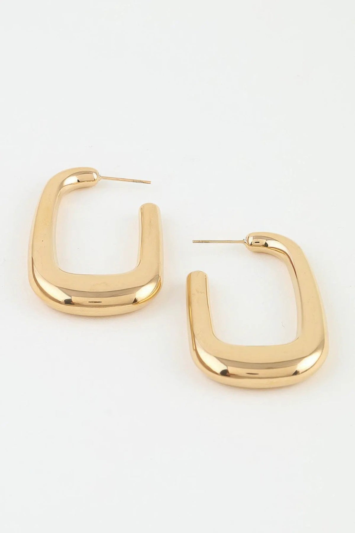 Women's Hoop Earrings Polished Modern Cubic BYMANYC ® New York CONTEMPORARY GEOMETRIC SLEEK HOOPS - New Collection by BYMANYC New York