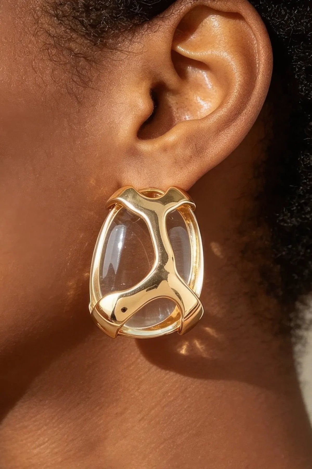Women's Polished Transparent Stone Earrings BYMANYC ® New York CONTEMPORARY VIBRANT MODERN FASHION - New Collection by BYMANYC New York