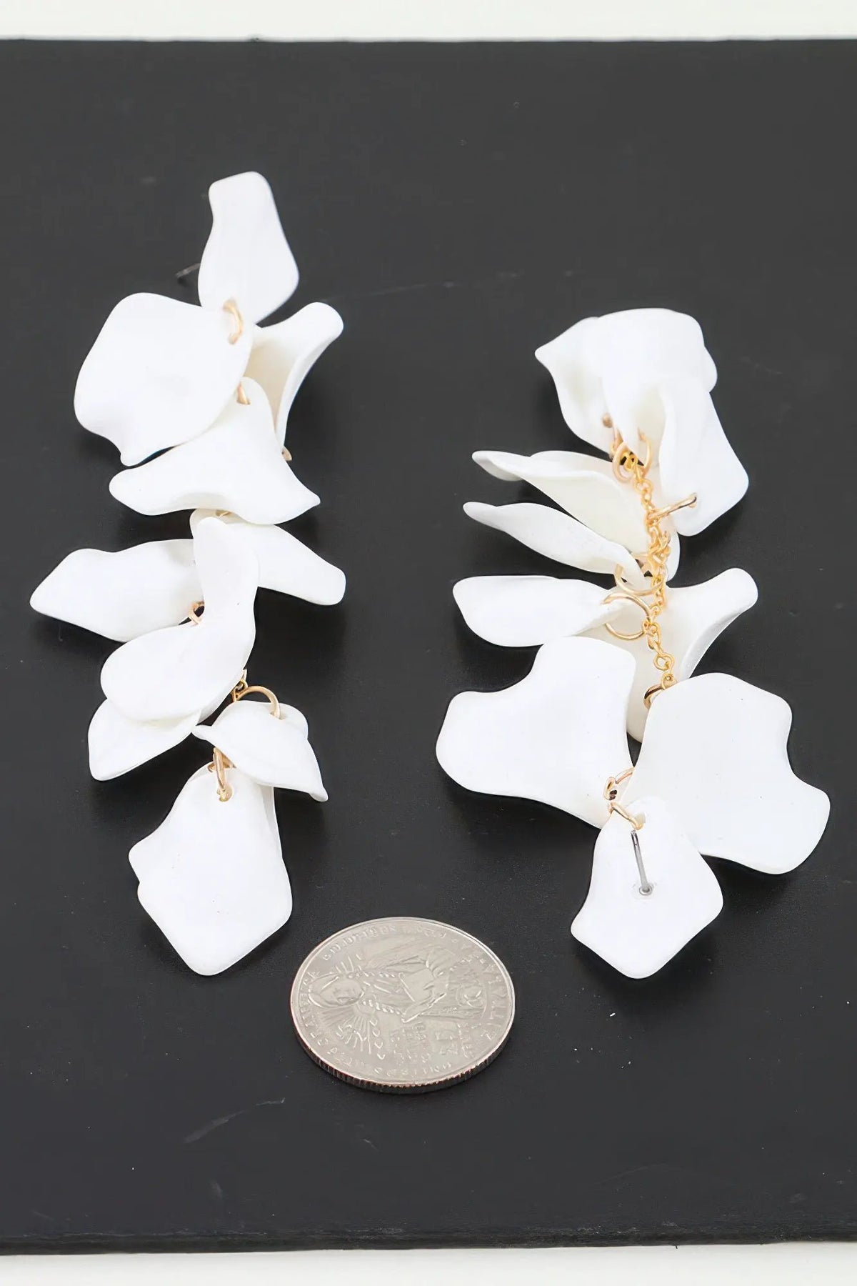 Women's Drop Earrings Bright Petal Blossom BYMANYC ® New York FLORAL SCULPTURAL STATEMENT DANGLE - New Collection by BYMANYC New York