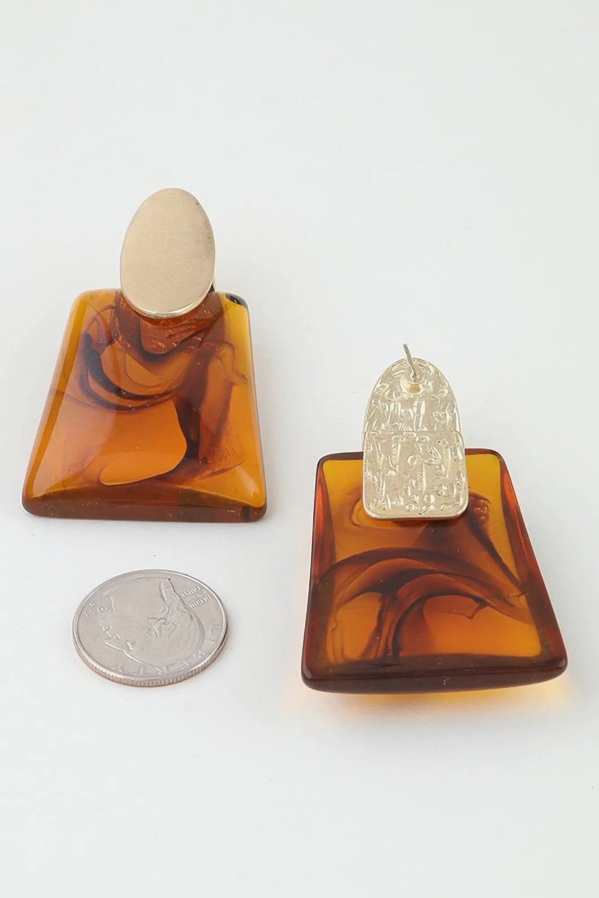Women's Drop Earrings Abstract Marble Stone Fashion BYMANYC ® New York CONTEMPORARY ORGANIC RESIN DANGLE - New Collection by BYMANYC New York