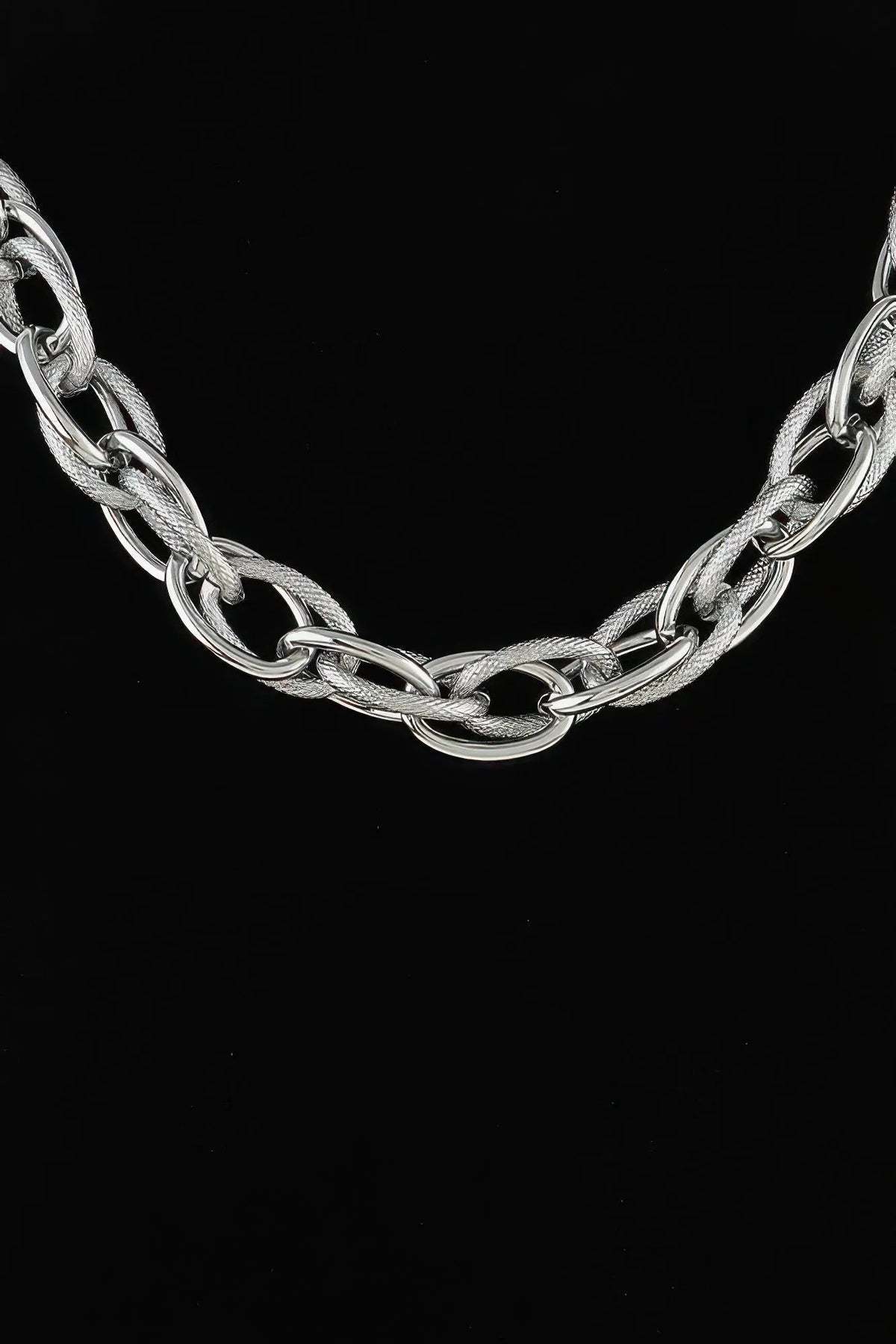Women's Choker Necklace Double Polished Link Chain BYMANYC ® New York BOLD DUAL LINK COLLAR - New Collection by BYMANYC New York