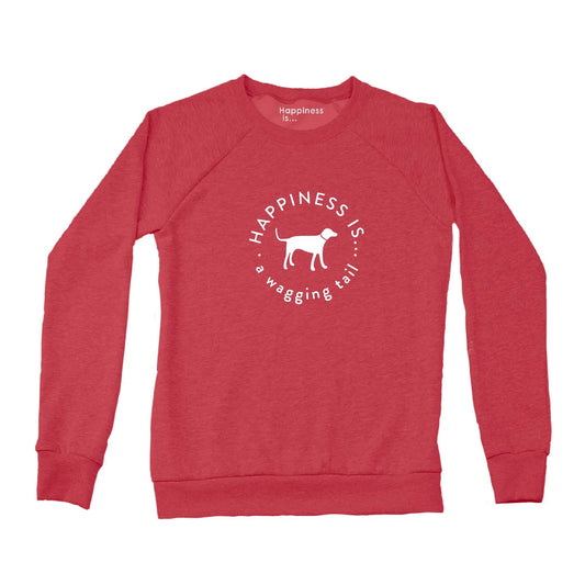 Women's Wagging Tail Crew Sweatshirt, Chili by Pets Collection