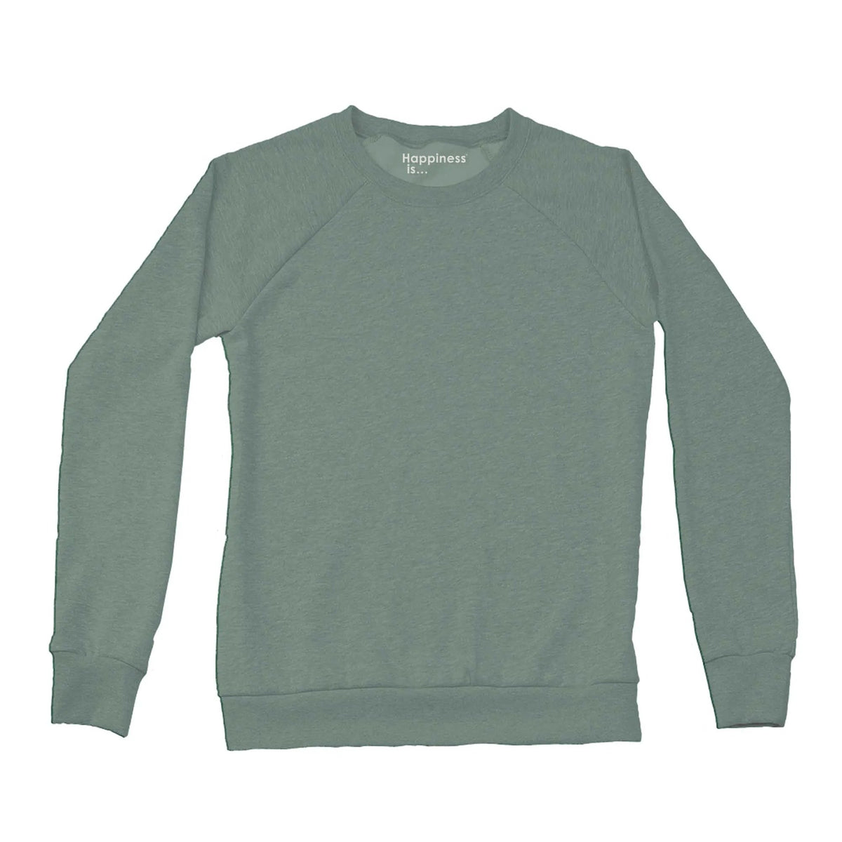 Women's Plain Crew Sweatshirt, Sage by Coloured Blanks