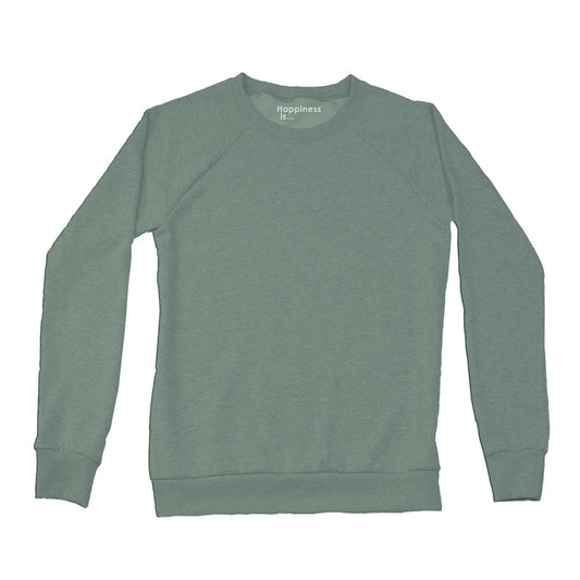 Women's Plain Crew Sweatshirt, Sage by Coloured Blanks