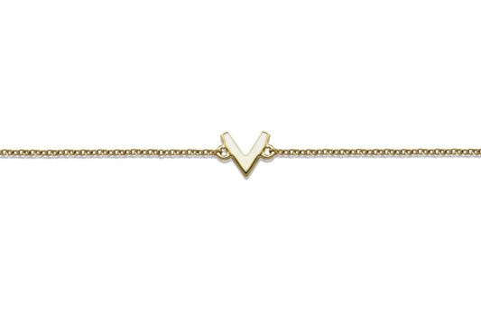 Feel The Spirit Armband V Gold Plated By Jwls4u For Spiritual Jewelry Fans by Jwls4u