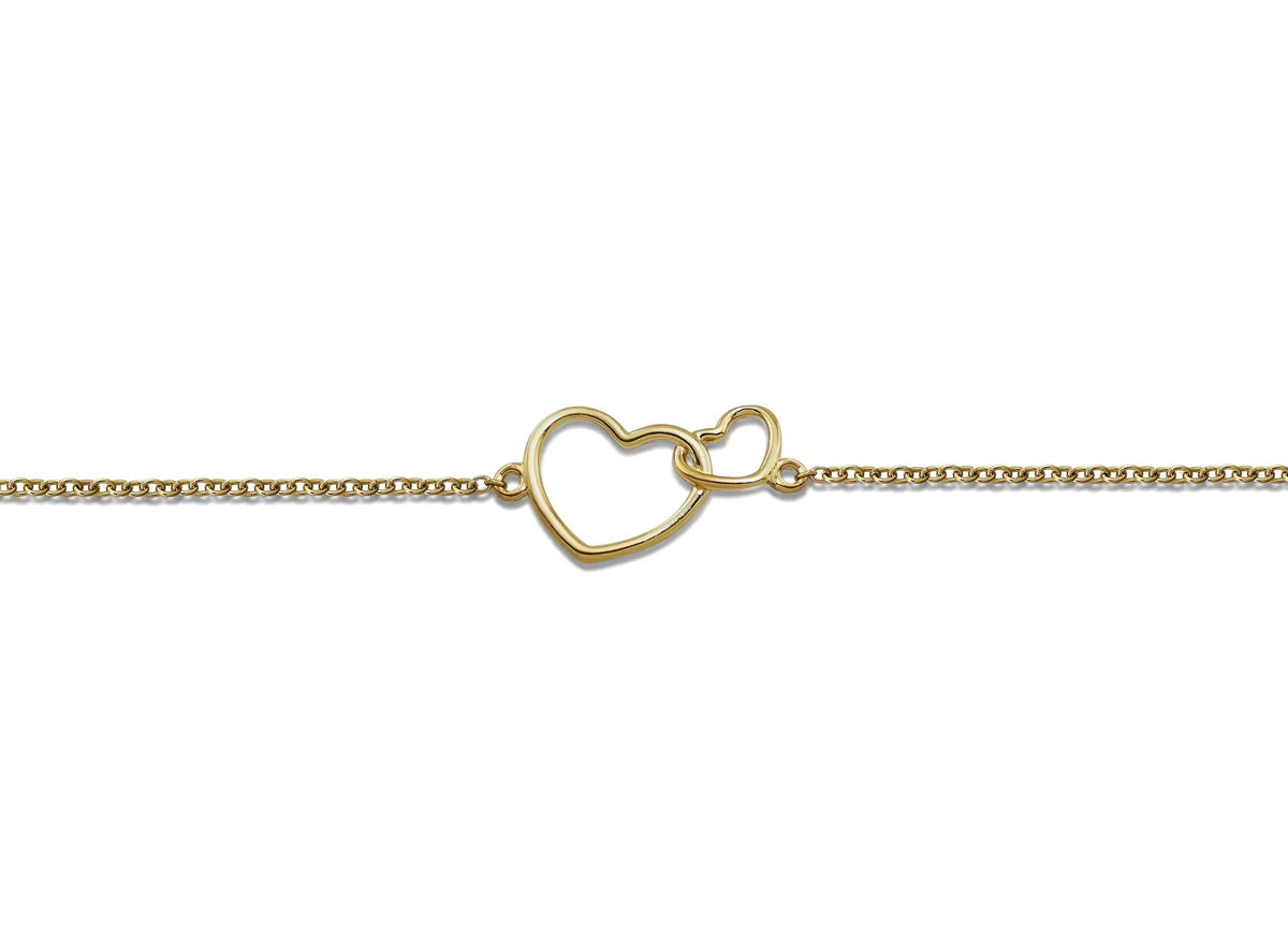 Feel the Spirit Armband Two Hearts Gold-Plated XB005G by Jwls4u