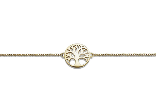 Feel The Spirit Armband Tree Of Life Gold Plated Bracelet Jwls4u Spiritual by Jwls4u