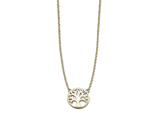Feel The Spirit Tree Of Life Necklace Gold Plated 42 To 45 Cm Gift For Her by Jwls4u