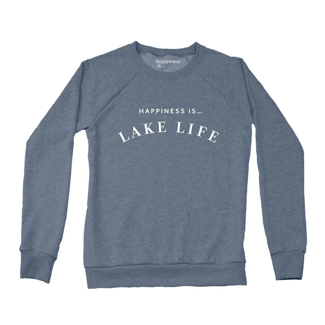Women's Lake Life Crew Sweatshirt, Heather Navy by Lake Life Collection
