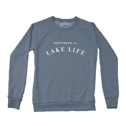 Women's Lake Life Crew Sweatshirt, Heather Navy by Lake Life Collection