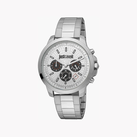 Just Cavalli Men's Silver Watch, Stainless Steel Band | Jc1g178m0055 by JUST CAVALLI
