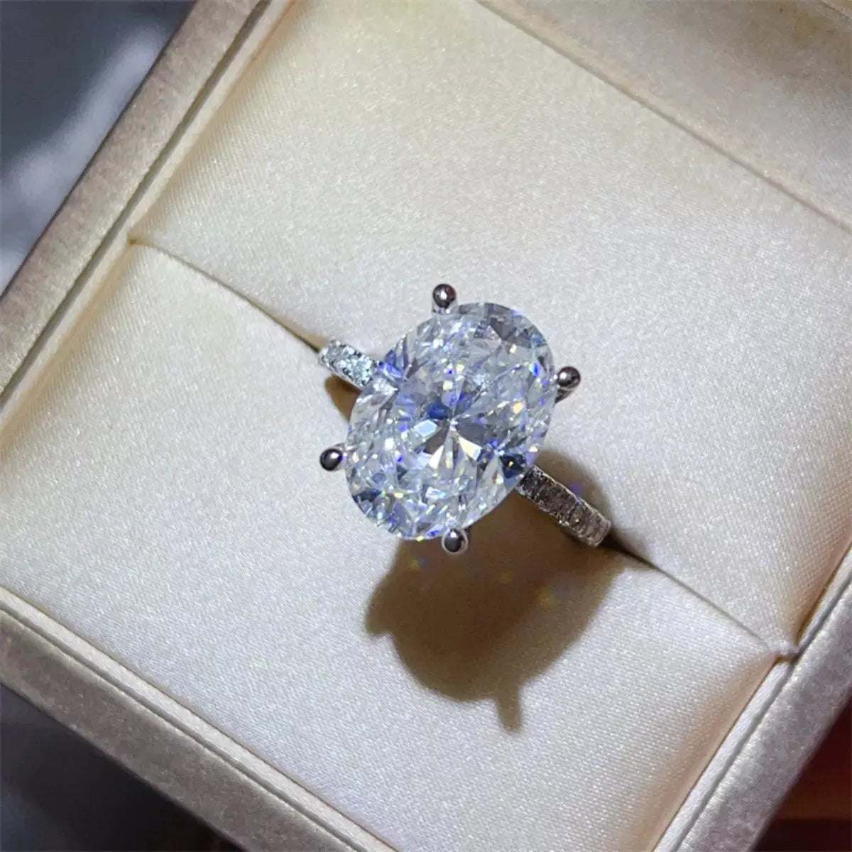 8 Carat Moissanite 925 Sterling Silver Ring by Partner Label