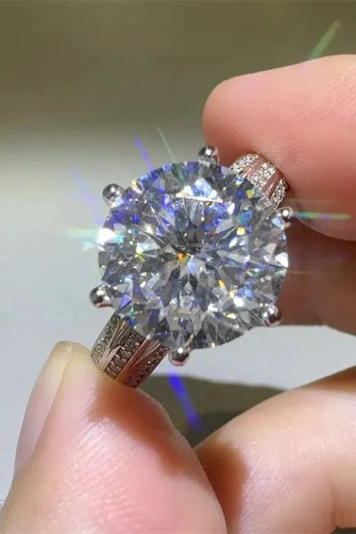 5 Carat Moissanite 925 Sterling Silver Ring by Partner Label
