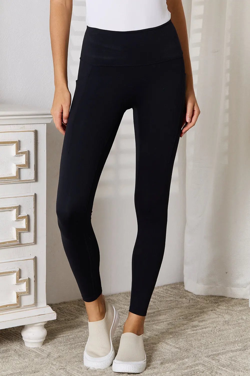 Basic Bae Wide Waistband Sports Leggings by Basic Bae