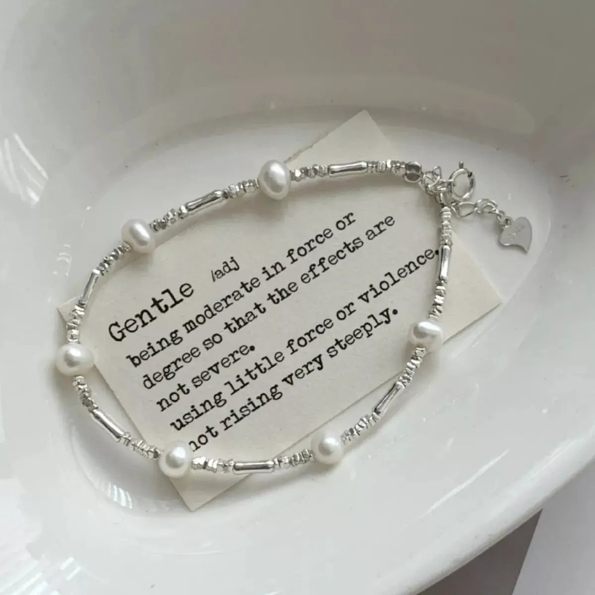 925 Sterling Silver Pearl Bracelet by Partner Label