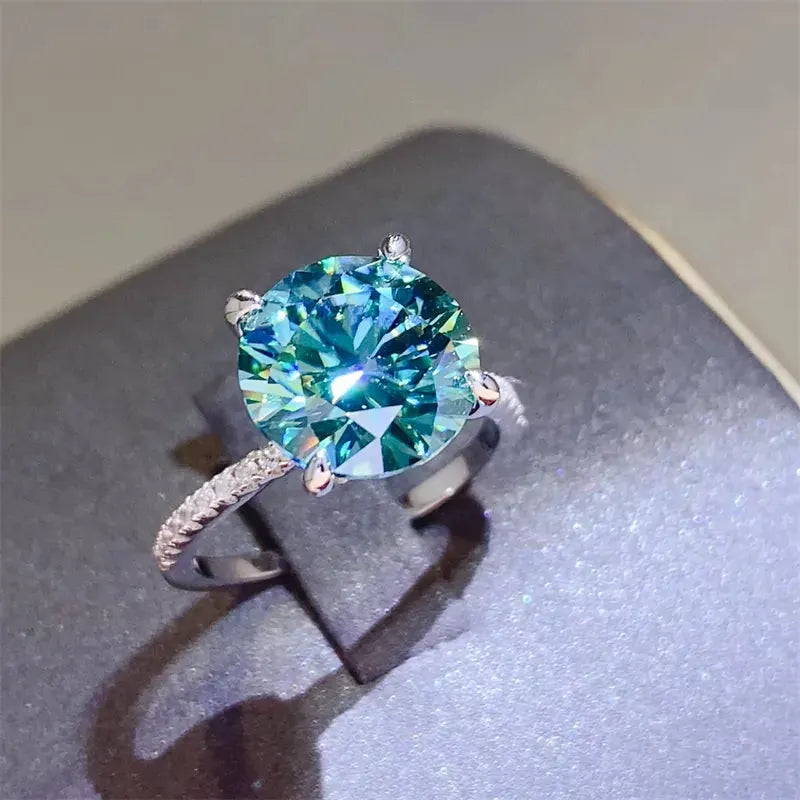 5 Carat Moissanite Zircon 925 Sterling Silver Ring by Partner Label