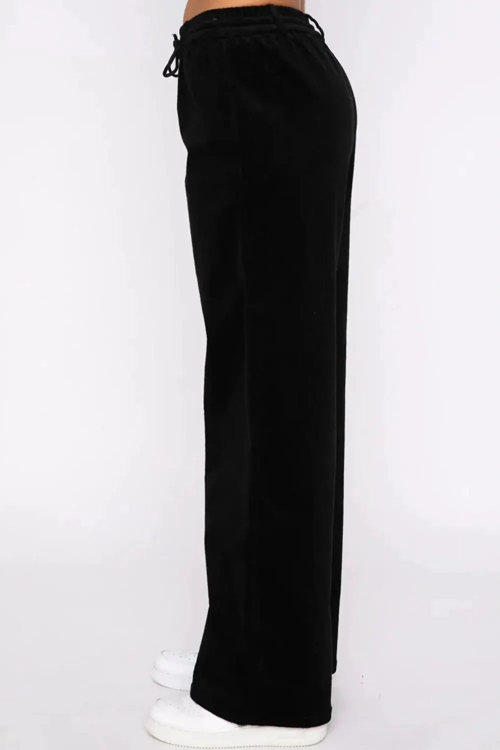 Drawstring Waist Wide Leg Active Pants by Partner Label
