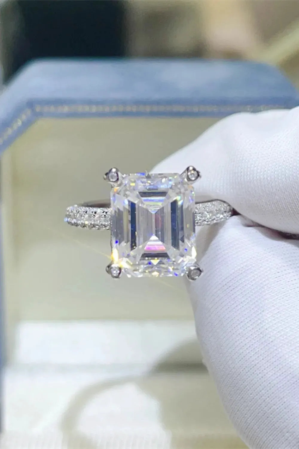 5 Carat Moissanite 925 Sterling Silver Ring by Partner Label