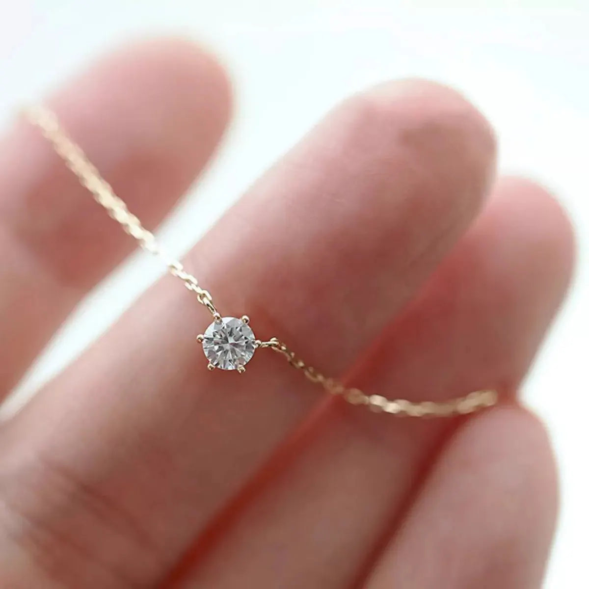 925 Sterling Silver Zircon Necklace by Partner Labels