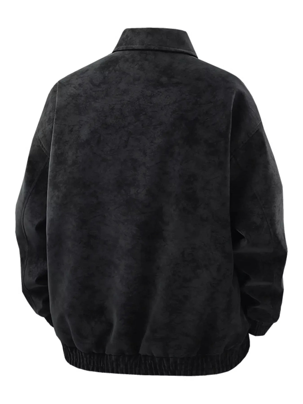 Men's Plus Size Zip Up Leather Jacket by Partner Label