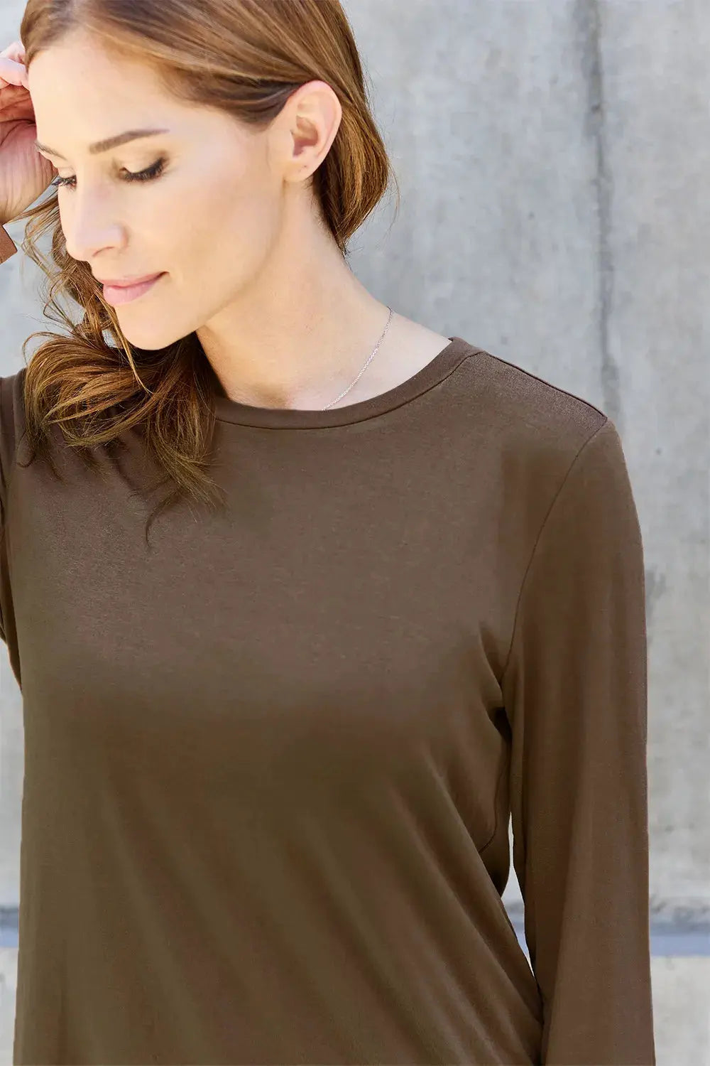 Basic Bae Full Size Round Neck Long Sleeve Top | Partner Labels Selection by Partner Label