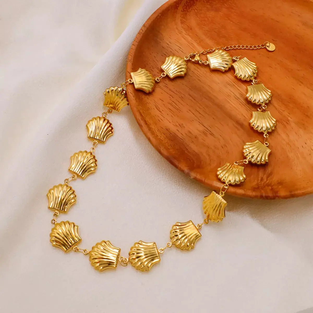 18K Gold-Plated Shell Necklace by Partner Labels