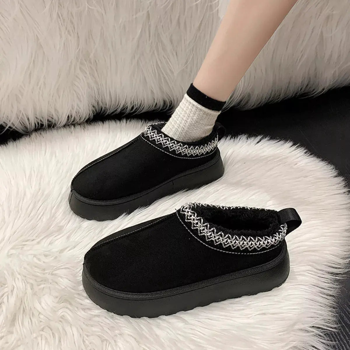 Round Toe Platform Slip-Ons by Partner Label