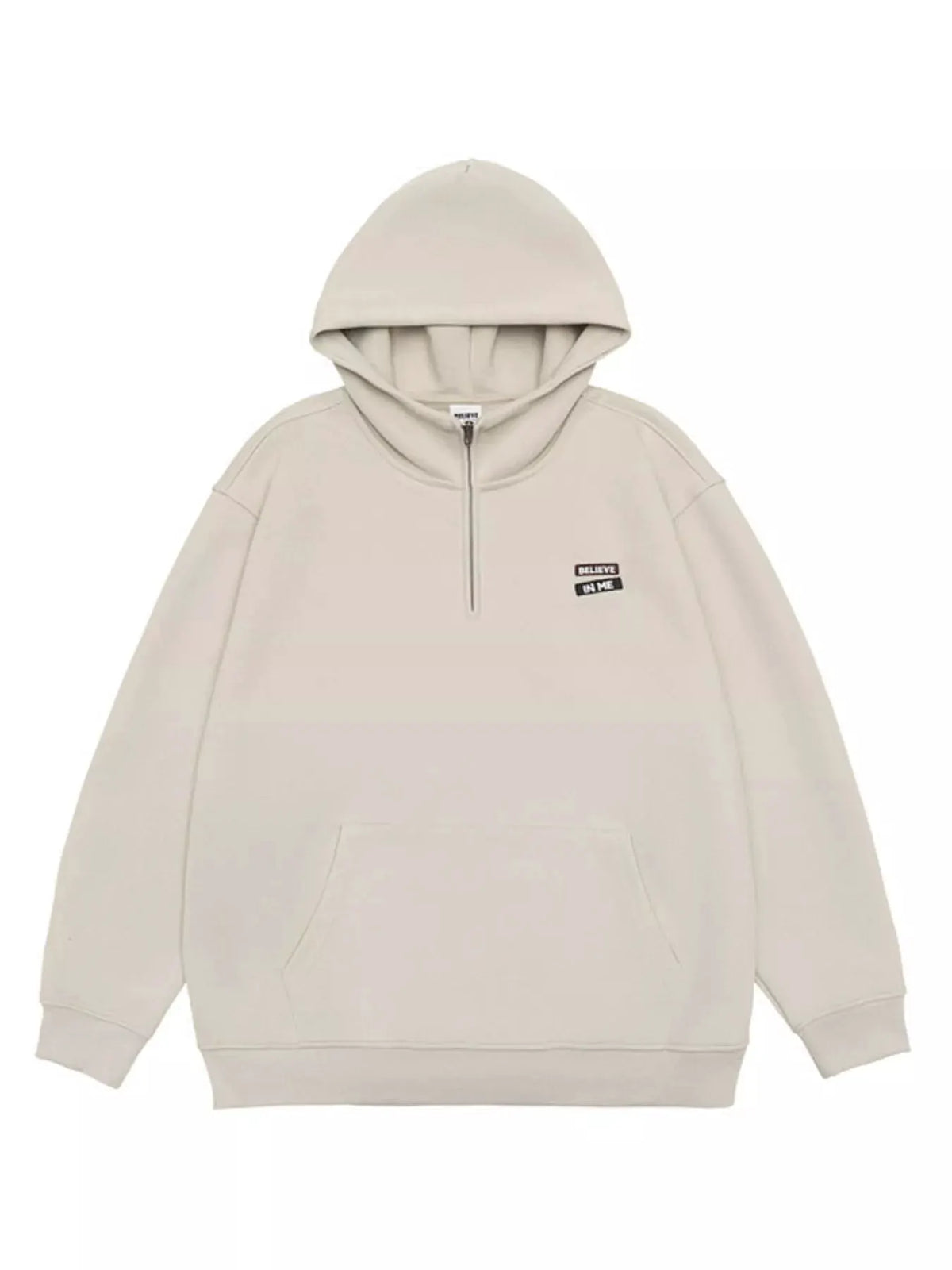 Men's Plus Size Quarter-Zip Long Sleeve Hoodie by Partner Label