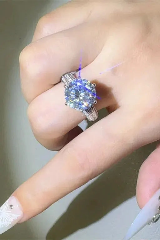 5 Carat Moissanite 925 Sterling Silver Ring by Partner Label