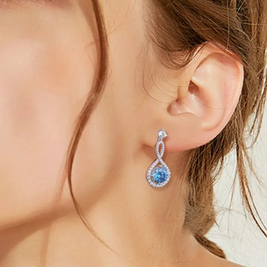 1 Carat Moissanite 925 Sterling Silver Earrings by Partner Label