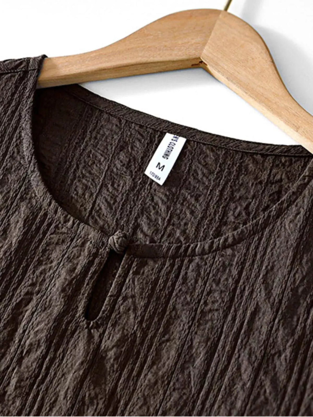 Men's Plus Size Textured Short Sleeve Blouse by Partner Label