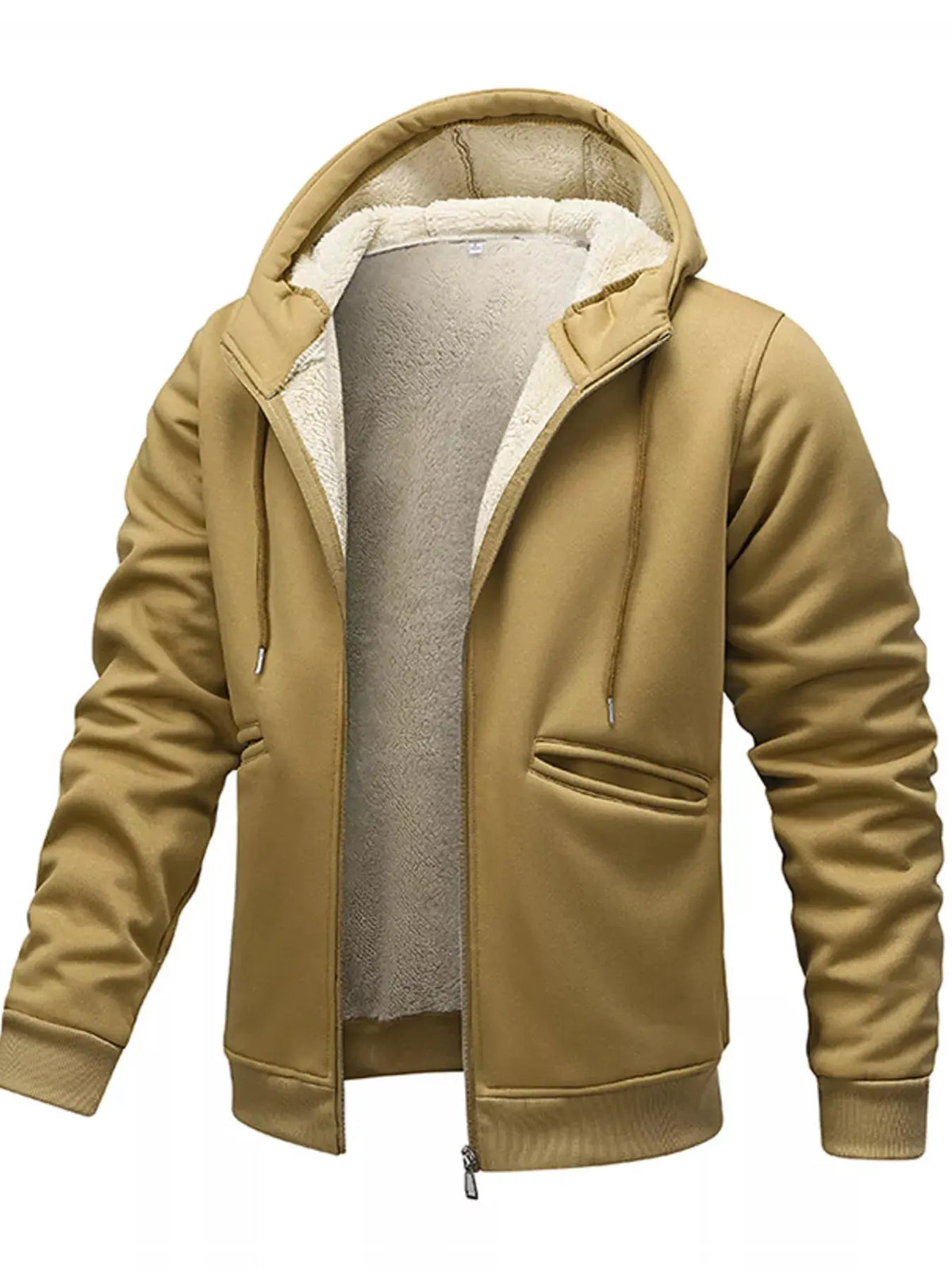 Men's Full Size Warm Fleece Lined Zip-Up Hoodie Plus Size by Partner Label