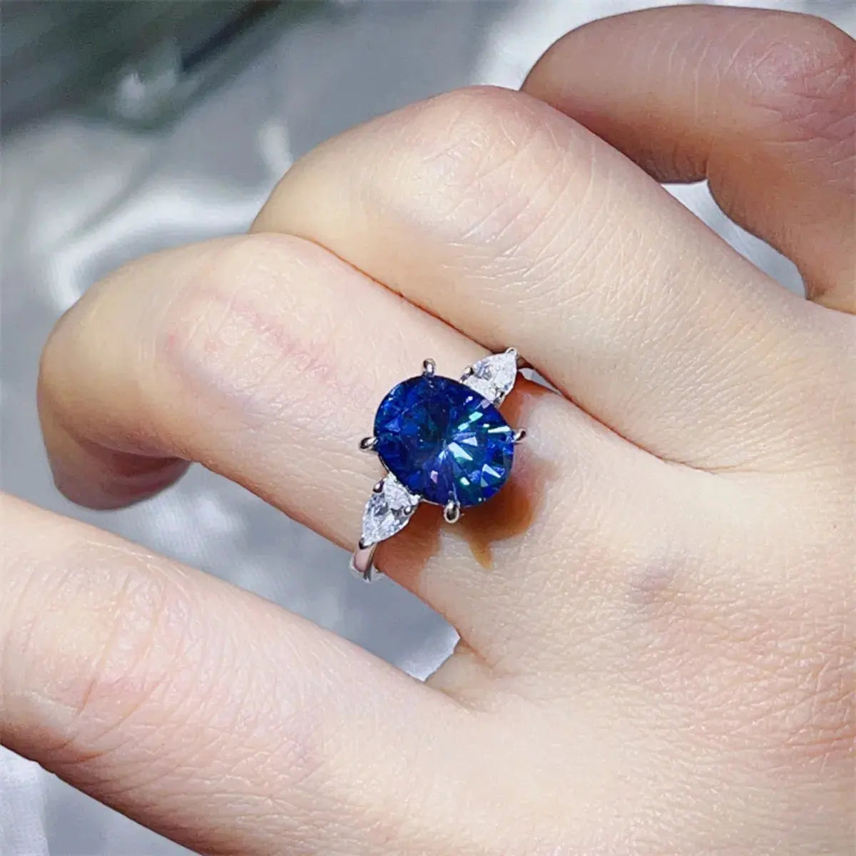 3 Carat Moissanite 925 Sterling Silver Ring by Partner Label