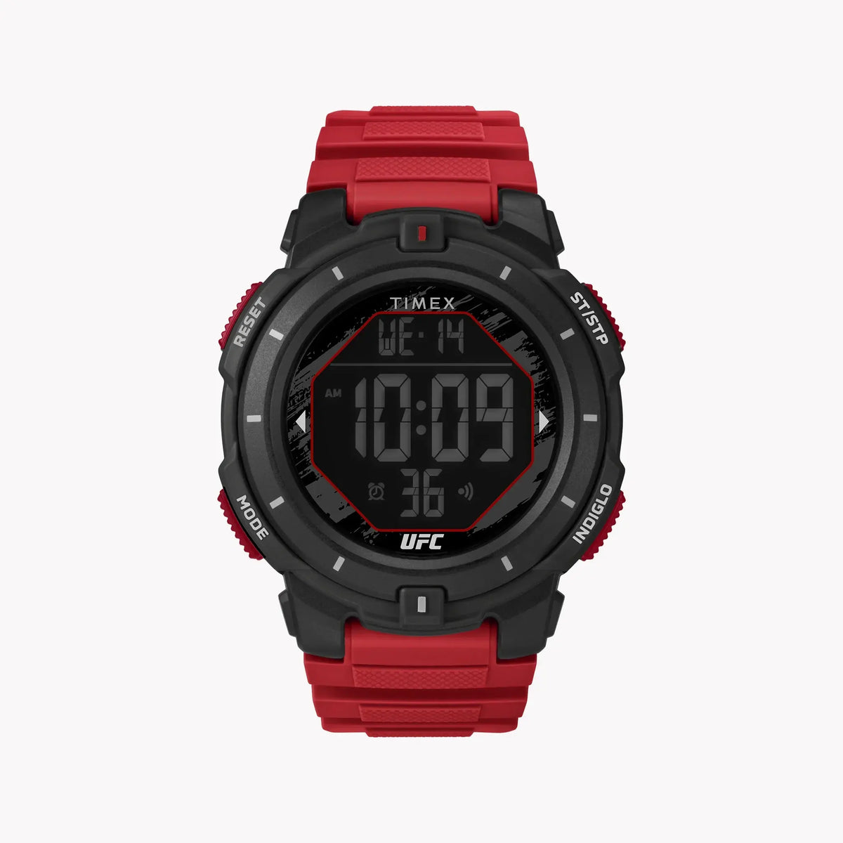 Timex Men's Red Digital Watch, Black Resin Case | T5k892 by TIMEX