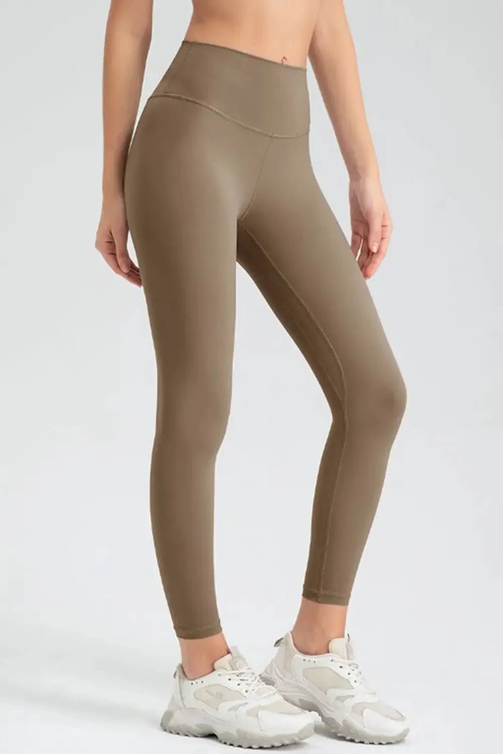 Wide Waistband Slim Fit Active Leggings by Partner Label